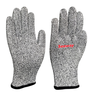 Gants anti-coupure Seeway personnalisés certifiés EN388 ANSI niveau 5 HPPE, résistants à la déchirure et à l'abrasion, avec poignets tricotés, usage général - Product Image 1