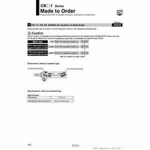 Cilindro de abrazadera SMC Pneumatics Producto de alta calidad en la categoría de cilindros - Product Image 1