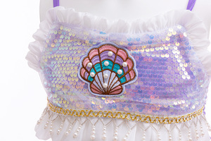 Disfraz de Princesa Sirena para Niñas, Vestido de Fiesta para Niñas Pequeñas, Vestidos de Lentejuelas para Halloween - Product Image 4