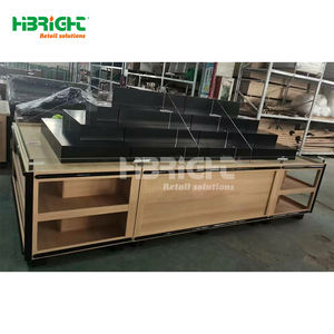 Présentoir de fruits et légumes en bois de luxe pour épicerie de supermarché - Product Image 6