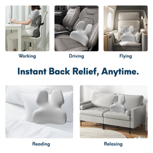 رغوة ذاكرة مريحة للعصب والجلوس قابلة للتعديل مع دعم قطني وسادة تصحيح وضعية الجلوس لمكتب السيارة - Product Image 4