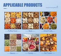 Machine d'emballage automatique de sachets Doypack avec peseuse multi-têtes et alimentation secondaire pour l'emballage de fruits lyophilisés, chips et granulés