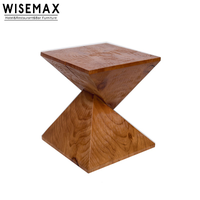 MEUBLES WISEMAX Prix de gros nordique naturel en bois massif canapé table d'appoint carré salon table d'angle pour villa appartement