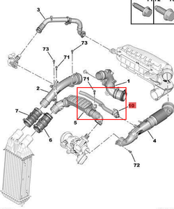 Tubo de Ventilación del Cárter del Motor para Peugeot 208 2008 308 3008 Citroën <span class=keywords><strong>DS4</strong></span> OE 9804264280 - Product Image 2