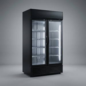 批发商用展示冰箱单玻璃门立式饮料冷却器数字温度控制300L内置冷柜 - Product Image 2