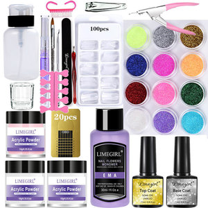 Kit complet d'outils pour nail art transfrontalier avec poudre de cristal, déshydratant, liquide de base sans acide, paillettes et sequins - Product Image 6
