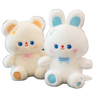 Mascota de muñeca de conejo blanco suave, personajes de dibujos animados personalizados, juguete de <span class=keywords><strong>peluche</strong></span>, almohada de oso de <span class=keywords><strong>peluche</strong></span>, regalo para bebés, juguetes de animales de <span class=keywords><strong>peluche</strong></span> - Product Image 1