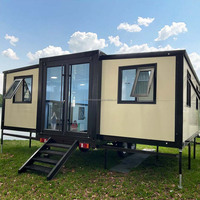 Maison préfabriquée extensible de 30 pieds, maison-conteneur à double aile pour habitation résidentielle