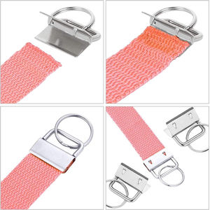 Porte-clés porte-clés en métal plaqué couleur pour ruban - Product Image 3