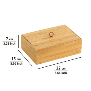 Chất Lượng Cao Hộp Đồ Trang Sức Tre Tổ Chức Bằng Gỗ Nhỏ Tổ Chức Hộp Gỗ Với Nắp Cho Các Mặt Hàng Nhỏ Lưu Trữ - Product Image 4