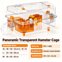 Vente en gros : Cage verte pour hamster, grande surface, villa transparente en plastique avec roue d'exercice amovible, style minimaliste, moderne et portable