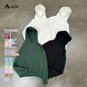 Wholesale Custom Logo Comfort Colors Sweatshirt Oversized Pullover Plus Size Plain Blank Men's Hoodies & Sweatshirts