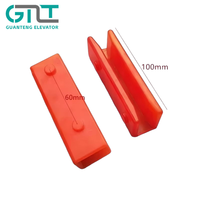 Douille de guidage rouge L10 DX3, insert de patin de guidage coulissant 100*10/16 1005, patin de rail de cabine d'ascenseur, pièces de rechange