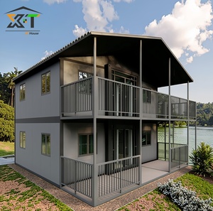 2 Katlı Yağmur Geçirmez Çatı Prefabrik Ev Mobil Tiny House Katlanabilir Prefabrik Genişletilebilir Konteyner Evler Gönderime Hazır - Product Image 1