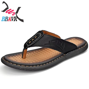 Sandalias Explosivas de Verano, de Piel de Vacuno de Primera Capa, Casuales, para Caminar, Tipo Chanclas - Product Image 4