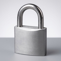 Cadenas en acier inoxydable SS304 de 50 mm en forme d'arc, étanche, antirouille, avec anse renforcée, à clé, pour portail, remorque, entrepôt, vente en gros OEM
