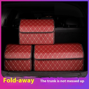 Hiện Đại Bền Vững Da Thêu Có Thể Gập Lại Hình Chữ Nhật Lưu Trữ Hộp 125L Công Suất 10Kg Tải Xe Tổ Chức Thân Cây Thẻ Từ - Product Image 3