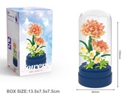 Ensemble de construction de fleurs en forme de plantes miniatures comprenant des roses, des anémones, etc., adapté aux jouets, à la décoration de la maison et aux cadeaux
