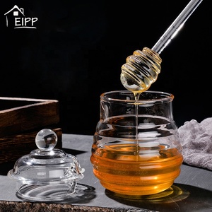 EIPP - Tarro de Miel de Vidrio, Nuevo y en Oferta, Mini Tarros de Miel, Tarro de Miel de Vidrio con Tapa Personalizada Única, Caja para Decoración del Hogar - Product Image 1