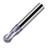 Fraise à queue sphérique en carbure de tungstène massif 1-20 mm, 2 flûtes, pour CNC, HRC60, revêtement AlCrTiSiN, pour pièces en acier et acier inoxydable