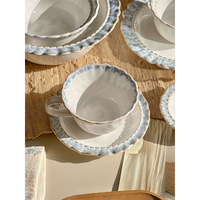 Franse Retro Classic Servies Set High-End Keramische Soep En Rijstkommen Luxe Eenvoudige Koffiekopjes Borden Servieset