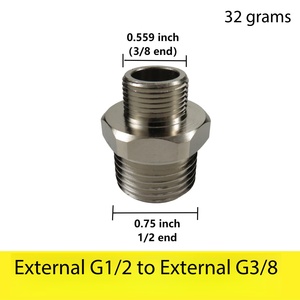 Adaptador Reductor de Latón G1/2 Hembra a 3/8 Macho, Conector de Tubería de Latón, Adaptador de Manguera de Agua - Product Image 4