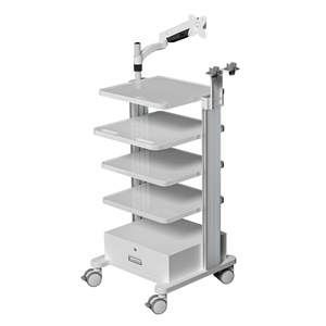 Chariot d'endoscopie mobile Likaymo 1000x550x500 en alliage d'aluminium, hauteur réglable, mobilier hospitalier - Product Image 1