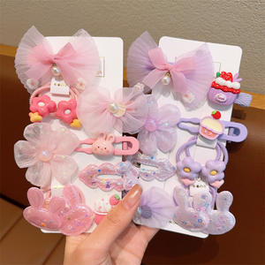 Лидер продаж, набор заколок для волос с бантом для принцессы, модный аксессуар для маленьких девочек с металлической Заколкой в виде цветка - Product Image 2