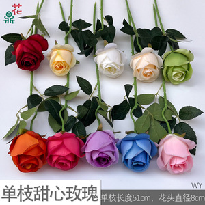 Roses artificielles en soie, décorations murales de mariage en forme de cœur, arrangements floraux faits à la main - Product Image 3