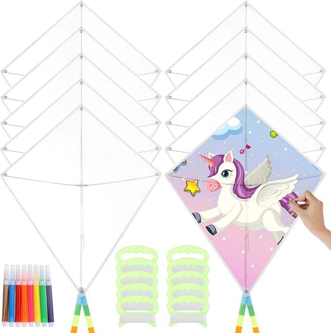 Ensemble (cerf-volant + ficelle 30M + pigment 6 couleurs + stylo)