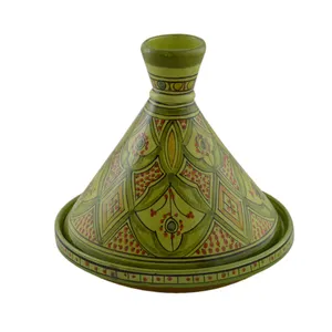 사용자 정의 도자기 장식 tagine 냄비 세라믹 녹색 모로코 tagines