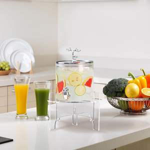 Support de conteneur de bar transfrontalier en acrylique transparent moderne Distributeur de boissons de jus de fruits Vase Support à gâteaux pour assiette de fruits - Product Image 6