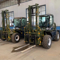 Chinois 4x4 tout Terrain hors route chariot élévateur diesel articulé 4wd chariot élévateur 3 tonnes 3.5 tonnes terrain accidenté chariot élévateur avec cabine