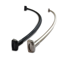 Support mural réglable en acier inoxydable pour tringle de douche, léger, durable, moderne, droit ou courbé, vente en gros usine