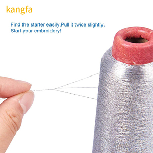 Trong kho nhà máy MS loại thêu <span class=keywords><strong>lurex</strong></span> chủ đề vàng kim loại bạc sợi - Product Image 3