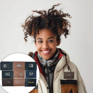 Leather Garment Patches Factory Supplier Custom Metal Logo PU Leather <strong>Labels</strong> Patches for <strong>Jeans</strong> - Product Image 2