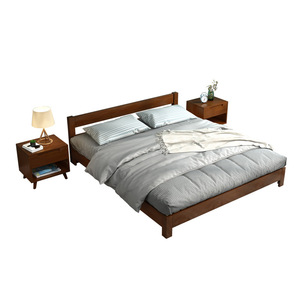Solid Wood Platform Bed 1.8m Low Frame Pine Wood Bedroom Furniture Space Saving Design For Adults And Elderly - Product Image 3