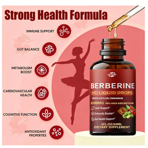 OEM / ODM Berberine HCl Liquid Drops 98% High Absorption Ceylon Cinnamon <b>Liver</b> Support Immunity Booster Dietary <b>Supplement</b> - Product Image 4