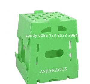 Warehouse Custom Correx Stackable Correx Corrugated Plastic Asparagus Fruit And Vegetable Box Supplier
