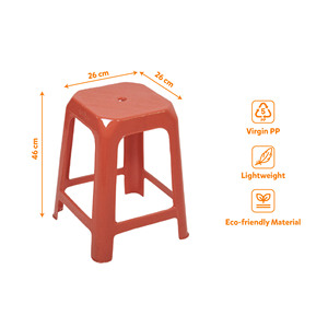 PP Plastic Square <b>Stool</b> Lightweight Modern Bedroom Warehouse Stackable Durable Ottoman Chair Home Kitchen <b>Bathroom</b> Living - Product Image 1