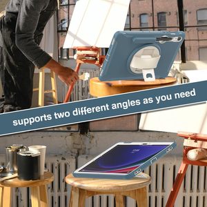 Đầy Đủ Cơ Thể Bảo Vệ Máy Tính Bảng Trường Hợp Đối Với <span class=keywords><strong>Samsung</strong></span> Galaxy Tab S9 FE 5G 11 Inch Stylus Chủ Chân Đế Dây Đeo Tay Chống Sốc Bìa - Product Image 4