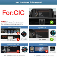 Décodeur sans fil CarPlay Android Auto pour BMW Série 1 E81 E82 E87 E88 2008 2009 2010 2011 2012 CIC, compatible avec l'écran d'origine 6.5/8.8