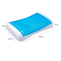 Oeko-tex Vente en gros Coussin de lit double face en mousse à mémoire de forme avec gel rafraîchissant pour enfants, pour une fraîcheur toute la nuit, idéal pour l'été
