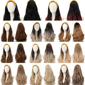 <span class=keywords><strong>Perruque</strong></span> longue bouclée pour femmes avec dentelle transparente Euro American Big Waves <span class=keywords><strong>Perruque</strong></span> <span class=keywords><strong>synthétique</strong></span> <span class=keywords><strong>demi</strong></span>-tête pour un usage quotidien - Product Image 2