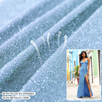 Fabricante de Telas, Tela de Malla Elástica en 4 Direcciones, Nylon Brillante con Spandex, Color Personalizado, 190gsm, Tejido de Malla Lisa Swarovski