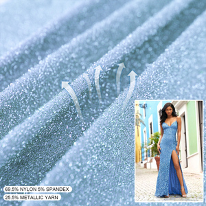 Vải Nhà Sản Xuất 4 Cách Căng Sáng Bóng Nylon Spandex Cầu Vồng 170gsm Swarovski Căng Vải Dệt Kim - Product Image 3