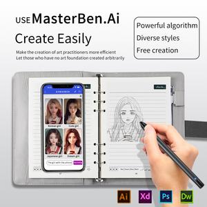 Design personnalisé impression en couleurs A5 couverture rigide en cuir carnet de croquis papier intérieur vierge carnet de croquis <span class=keywords><strong>dessin</strong></span> - Product Image 2