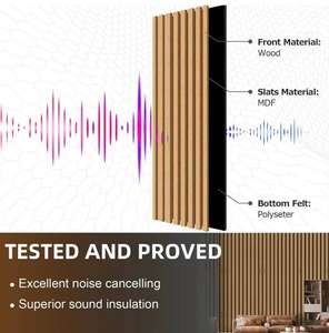 Panel acústico de Hotel moderno para decoración Interior, paneles de pared antiarañazos ignífugos insonorizados, uso doméstico, garantía de 5 años, MDF - Product Image 5