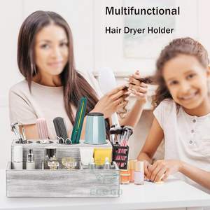 Organizador de Herramientas para el Cabello de Madera, Moderno, Duradero, Ecológico e Impermeable, Soporte para Secador de Pelo, Organizador de Baño para Encimera - Product Image 5