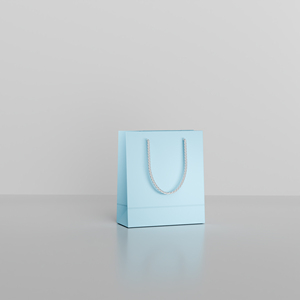 Sac en papier de luxe pour bijoux, sac cadeau de petite taille pour boutique de mariage, avec poignée en ruban, vente en gros, avec logo - Product Image 1